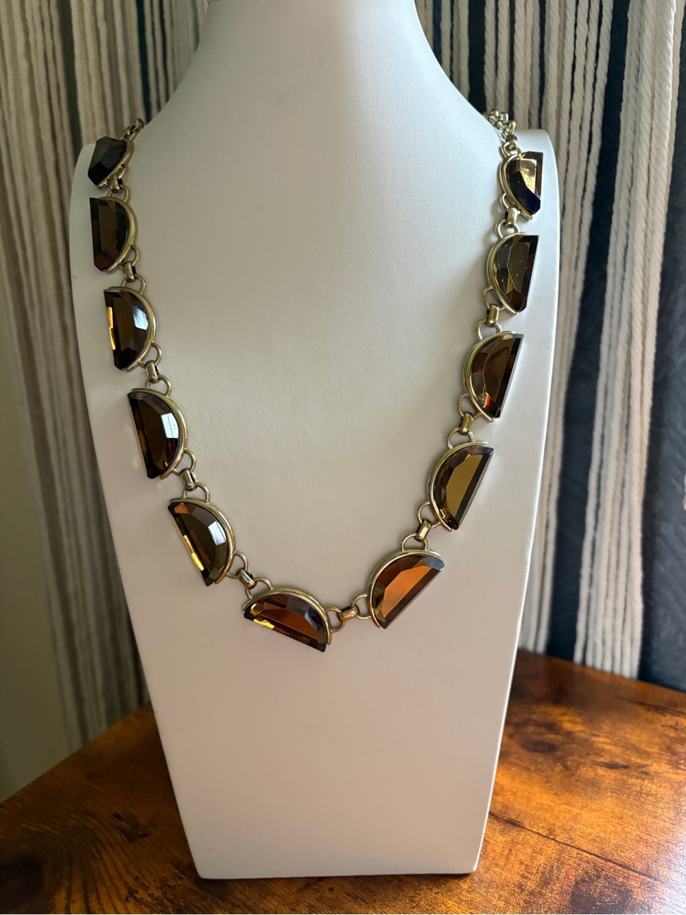 ColdWater Creek Crescent Gem Necklace